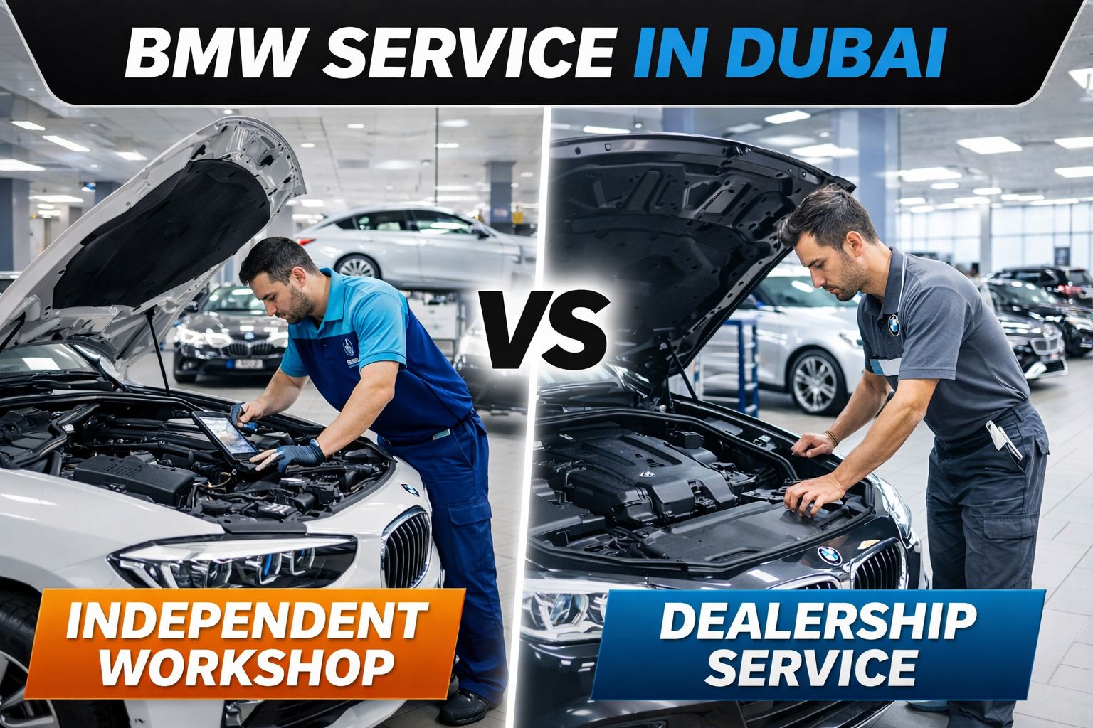 Independent vs Dealer BMW Service in Dubai